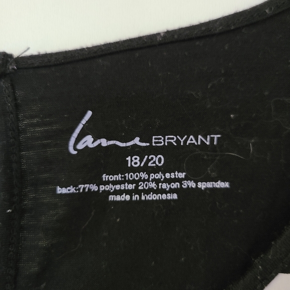 Lane Bryant Striped Tank Top Black and White - Picture 2 of 4